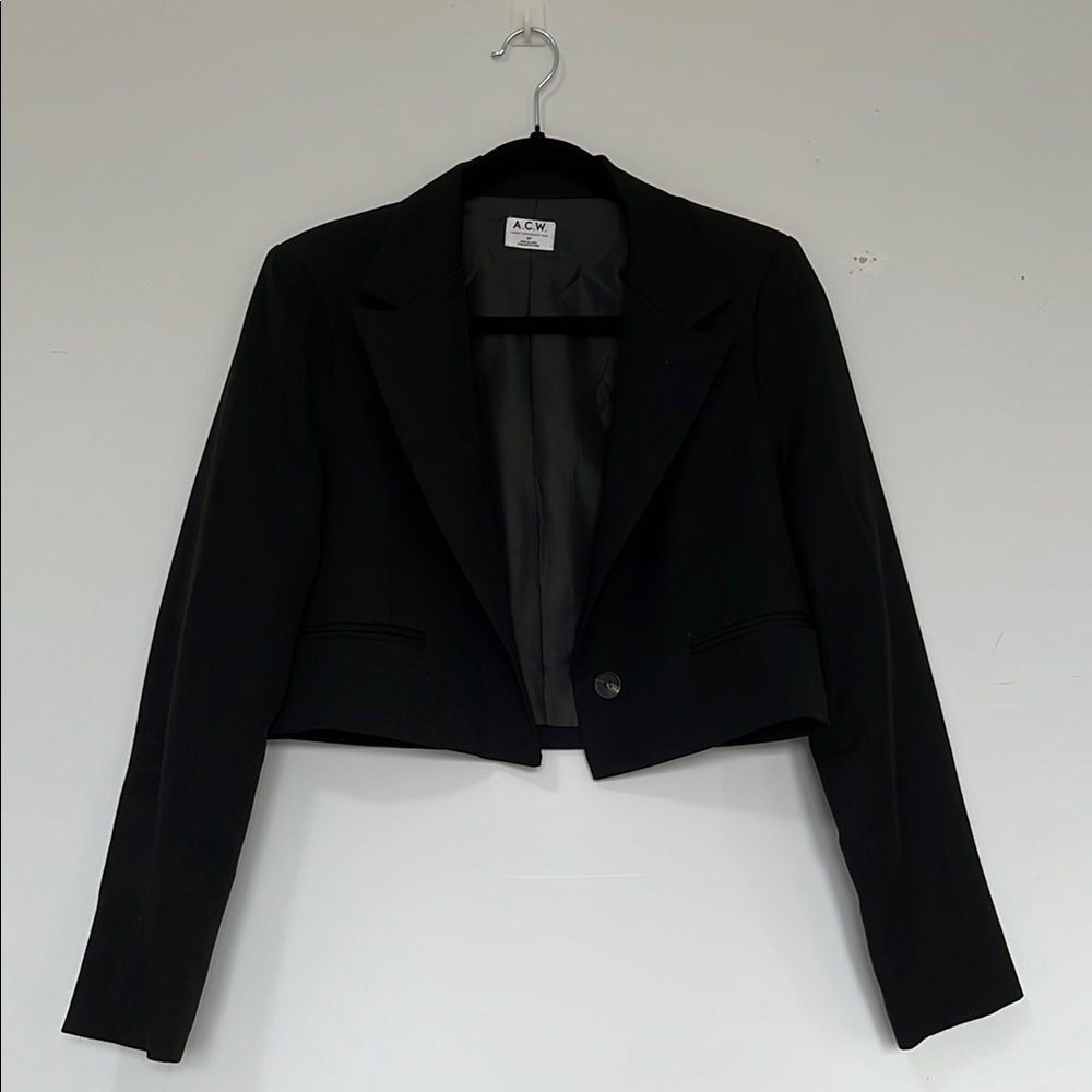 ACW by Ardene Cropped Black Women's Blazer Jacket